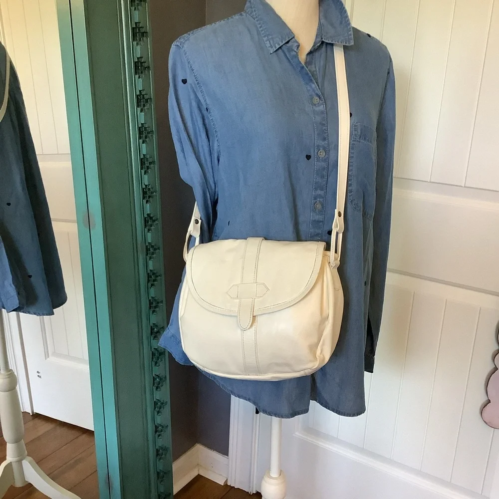Summer White Leather‎  Shoulder Bag
